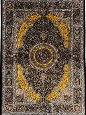 ربات بافت مستطیل گلریز معصومی 70 رج ابریشم و بنبوسیلک کد 2003796