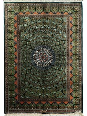 دست بافت مستطیل  گنبدی موسوی 70 رج تمام ابریشم کد 2003823