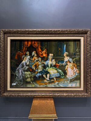 تابلو فرش مستطیل نامزدی 50 رج کرک و ابریشم 2003266