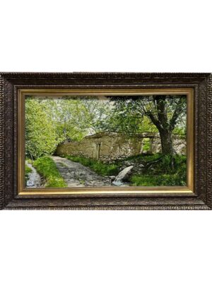 تابلو فرش مستطیل کوچه باغ 50 رج کرک و ابریشم کد 2001945