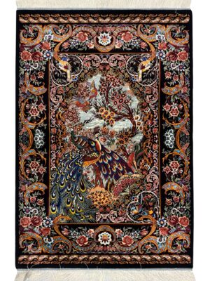 فرش ربات بافت مستطیل دروازه بهشت 70 رج ابریشم و بنبوسیلک کد 2003923