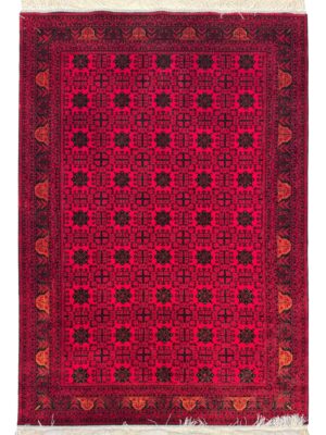 فرش ربات بافت مستطیل خان محمدی  70 رج ابریشم و بنبوسیلک کد 2003935