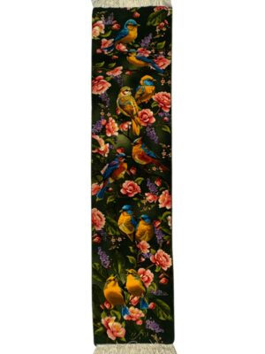تابلو فرش مستطیل باغ پرندگان اذانچی 50 رج کرک و  کد 2004100