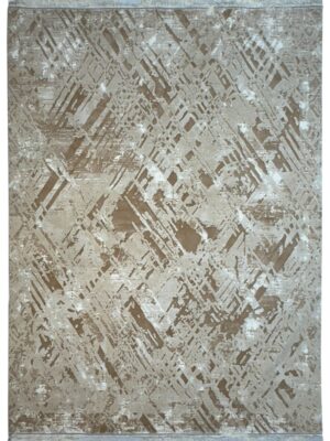 فرش ربات بافت مستطیل مدرن 70 رج کرک و ابریشم کد 2004130