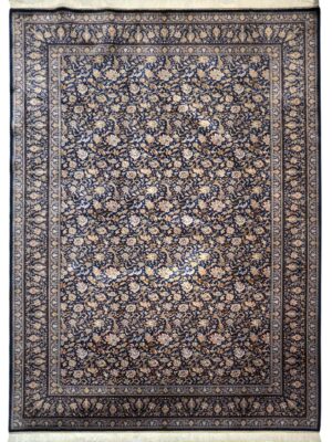 فرش ربات بافت قم مستطیل افشان یکسره 70 رج ابریشم و بنبوسیلک2003480