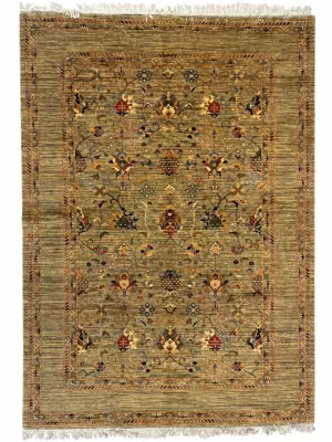 فرش دست بافت 6 متری سلطان اباد 200*300 مستطیل افشان یکسره 30 رج پشم دست ریس کرم / بژ 25 کیلو مدرن