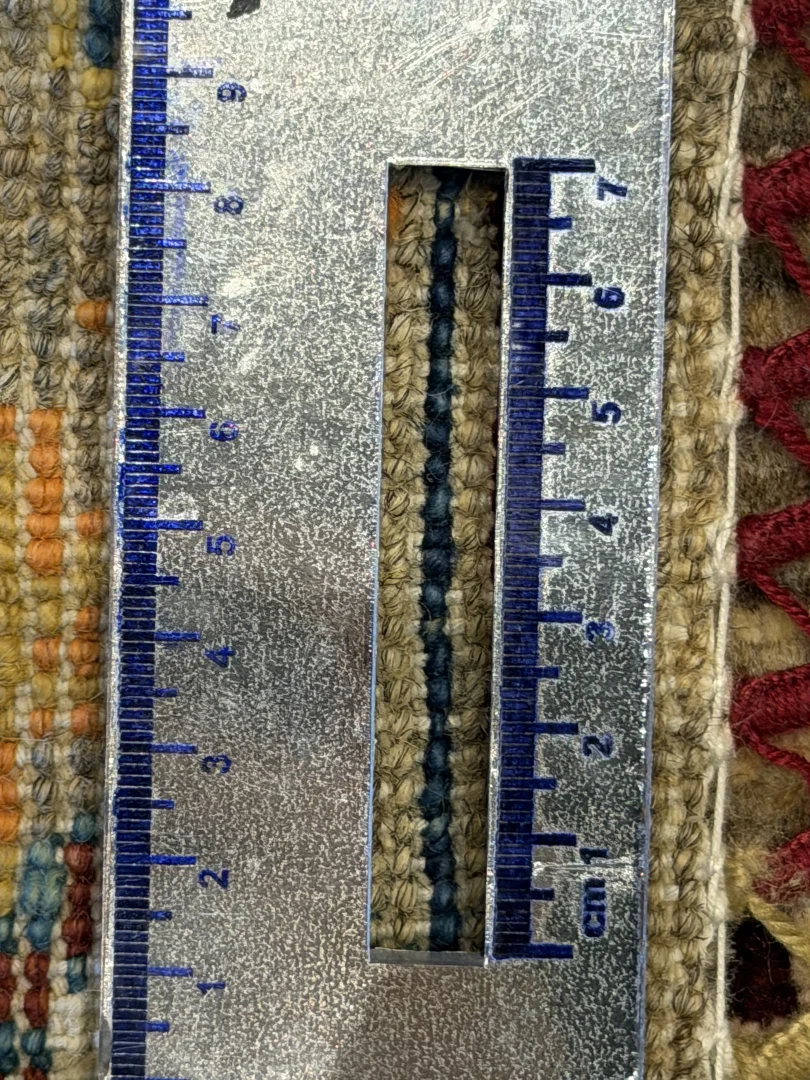 فرش دست بافت 9 متری سلطان اباد 350*270 مستطیل کاج سروی 25 رج پشم کرم / بژ 33 کیلو مدرن - Image 5