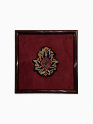 تابلو فرش دستبافت 1 متری بلوچ 30*30 مربع شاه عباسی 30 رج پشم مشکی 1.5 کیلو مدرن